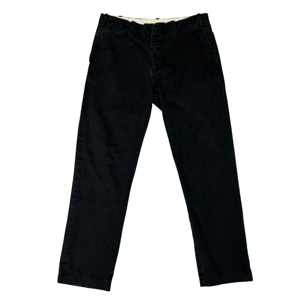 Buck Mason Officer Slub Twill Chino Pants Men's 29x26.5 Americana Black
